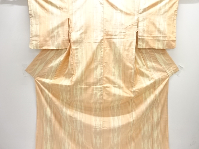 JAPANESE KIMONO / TOKAMACHI TSUMUGI / WOVEN ABSTRACT TATEWAKU PATTERN